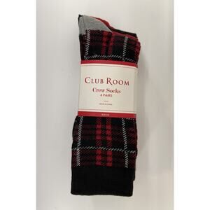 Club Room Men's 4-Pack Holiday Crew Socks Size 8-13